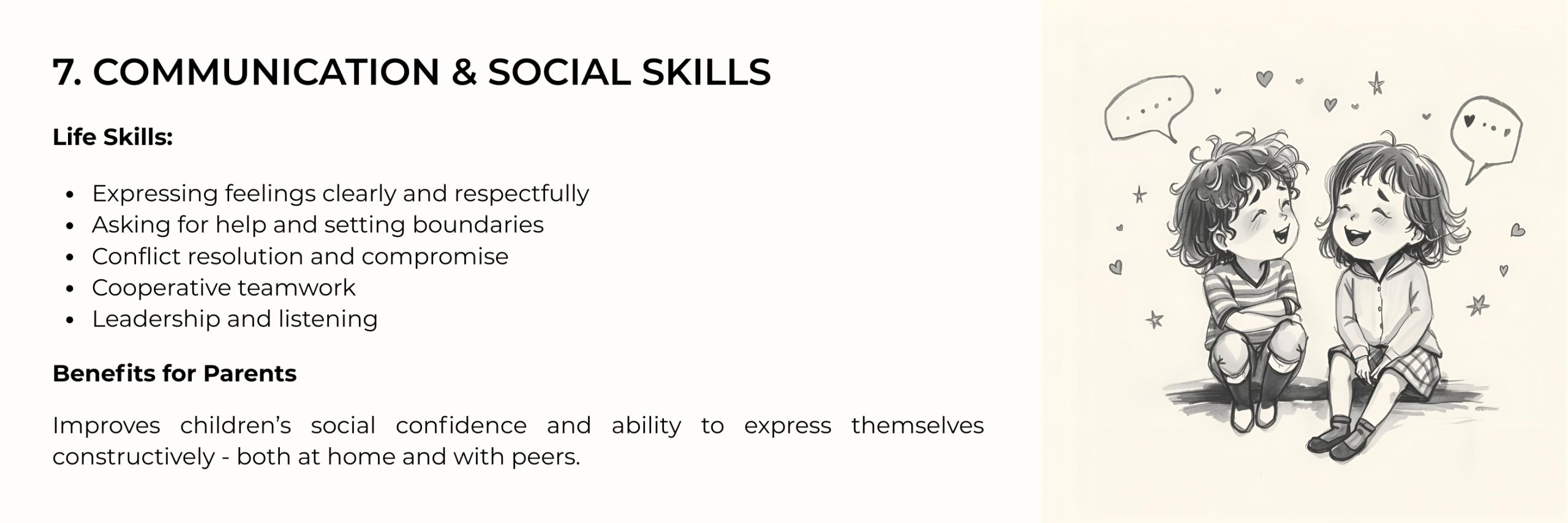 7. COMMUNICATION & SOCIAL SKILLS